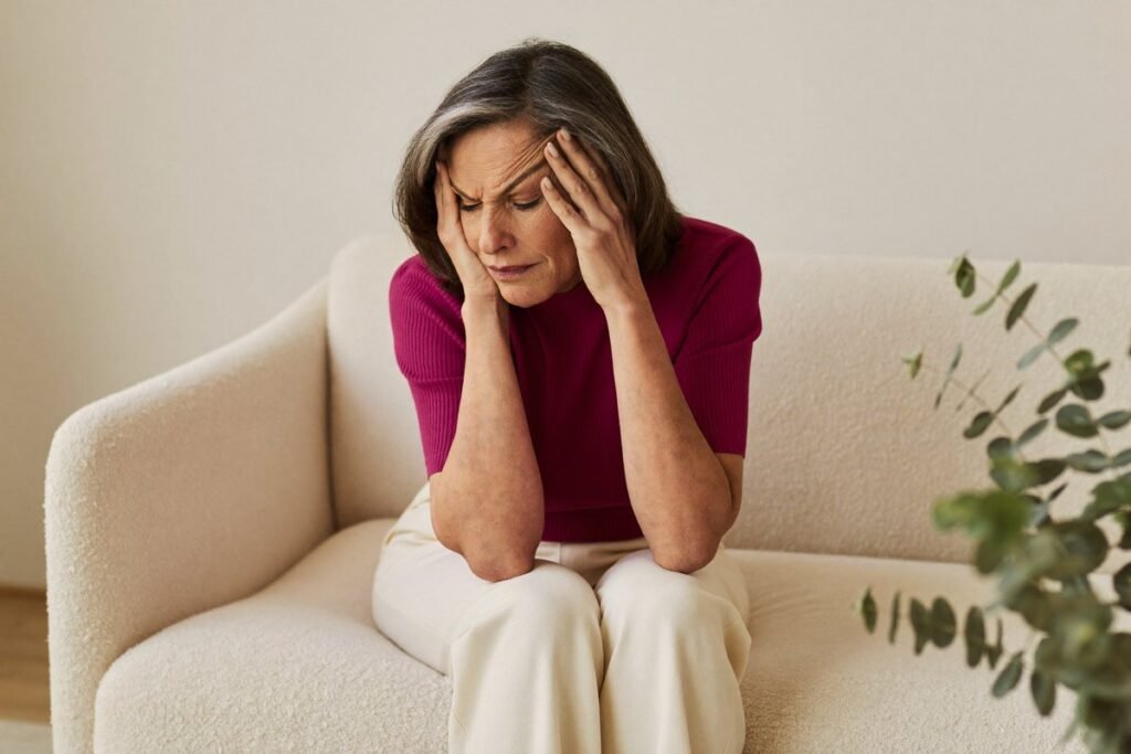 Mujer irritable en su día a día